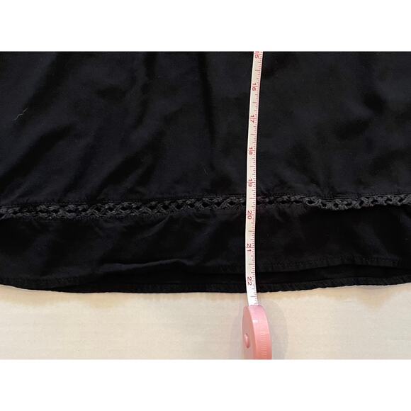 LOFT Black Sleeveless Blouse Lace Trim, Size SP - Picture 11 of 11